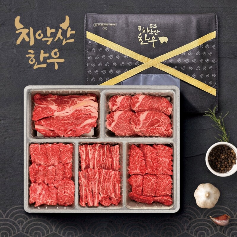 원주 명품 치악산한우 전문 쇼핑몰,(혁신몰) 원주축협 치악산한우 시그니처 구이세트 1호 / 등심,안심,갈비,살치,치마 각300g(1++)