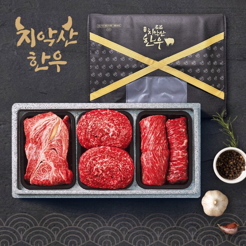 원주 명품 치악산한우 전문 쇼핑몰,(혁신몰) 원주축협 치악산한우 정성혼합세트 1호 / 등심300g, 불고기,국거리 각500g 1등급이상